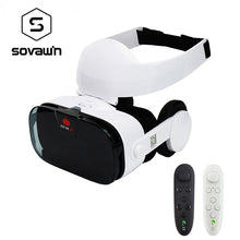 VR Fiit 3F Stereo Video 3D Glasses VR Headset Virtual Reality Smartphone Google Cardboard Helmet box For 4-6.4' Phone +Gamepad
