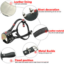 Cool Spiked Studded Pu Leather Dog Muzzle Anti Biting Padded Dogs Traning Muzzle No Bark Pet Mask For Pitbull Labrador