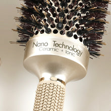 Nano Ceramic Alunimium Hair Round Brush With Boar Bristle Hair Gold Hairdressing Round Brush For Barber 4 Sizes Styling Comb