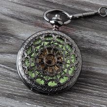 Vintage Classic Steampunk Bronze Pocket Watch Men Auto Stainless Steel Mens Woman mechanical pocket watch for free shipping