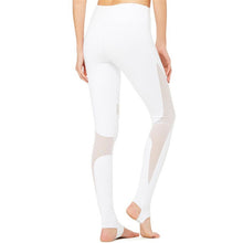 Oyoo High Rise Tummy Control Flexible Mesh Coast Yoga Leggings Women's Black workout Tights White Fitness Leggings Yoga Pants