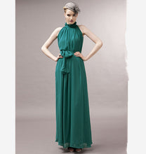 Hot Sale 2017 Women Dress Elegant Bohemian Beach Neck Sexy Maxi Dress Chiffon Halter Long Dress DR410