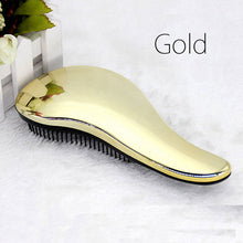 Brainbow 1pc Magic Anti-static Hair Brush Handle Tangle Detangling Comb Shower Electroplate Massage Comb Salon Hair Styling Tool