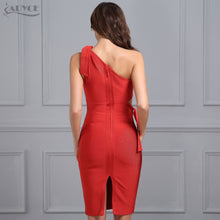 2017 New Arrival Spring Women Bandage Dress Black Red Apricot One shoulder Tassel Celebrity Runway Party Dress Casual Vestidos